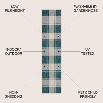Sabine Traditional Farmhouse Bold Gingham Area Rug